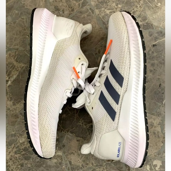 Adidas SOLARBLAZE running shoes Dash White Orange Solar EE4238 Size 6 - Picture 6 of 12